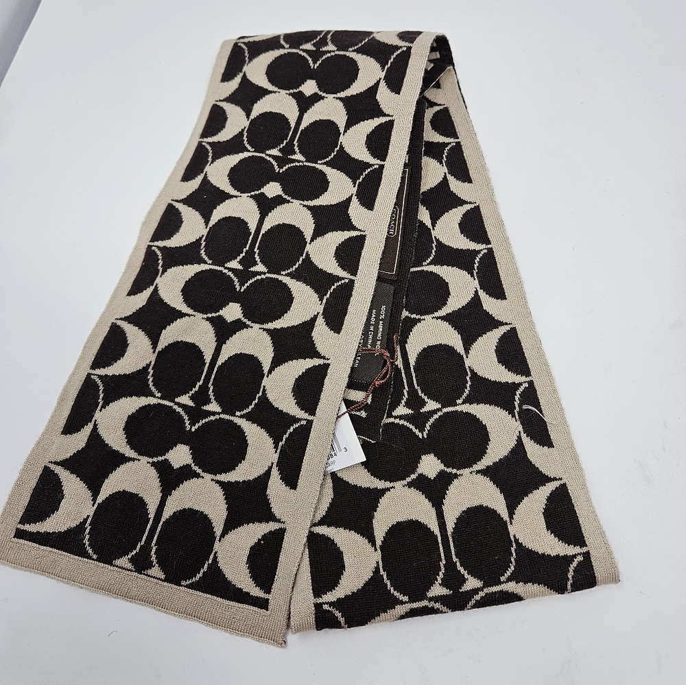 Coach Merino Wool Scarf NWT